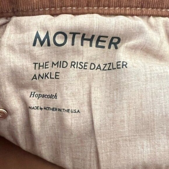 ANTHROPOLOGIE MOTHER The Mid Rise Dazzler Corduroy Pants Monks Robe Brown NEW - Picture 11 of 13